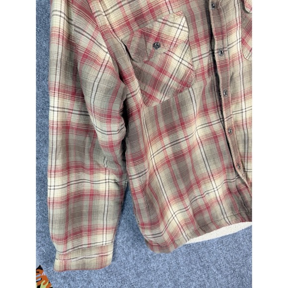 Lot 3 Grizzly Mtn Fleece Lined Plaid Flannel Snap Shirts - 2XL Red/Black + 2XL - Picture 3 of 16